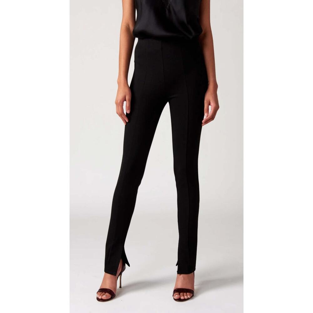 Black Anine Bing Max Slim Fit Pants Ankle Split 30/XXS